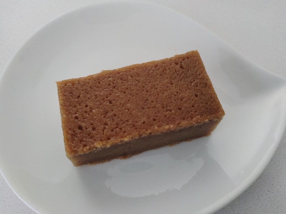 Slice of gingerbread on a plate